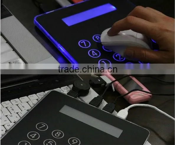 usb powered mouse pad mat calculator/usb hub all in 1 for PC computer
