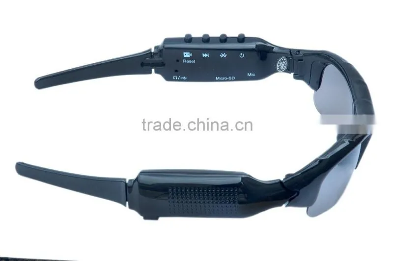Stereo bluetooth mp3 sunglasses with video camera 1280*720 TF card