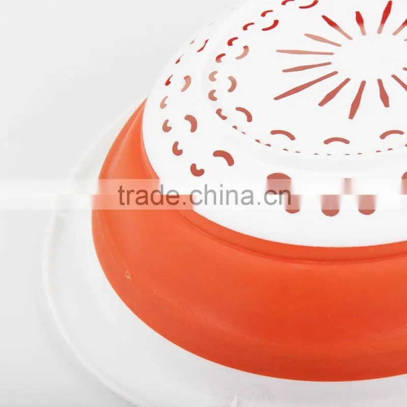 Portable round customized colorful food grade plastic Collapsible Basket