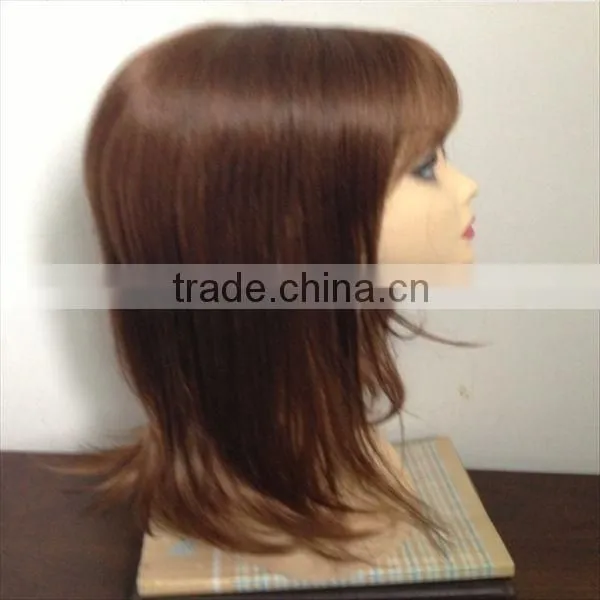 100% black color silky straight hair wig