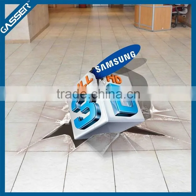 2016 new fashion modern 3d floor tile stickers laminate