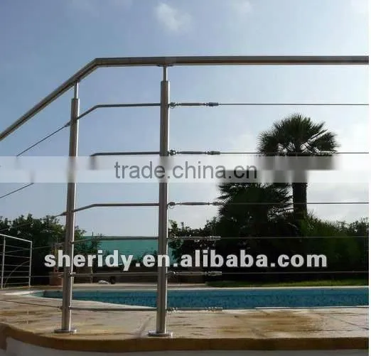 Stainless steel post used for stairs