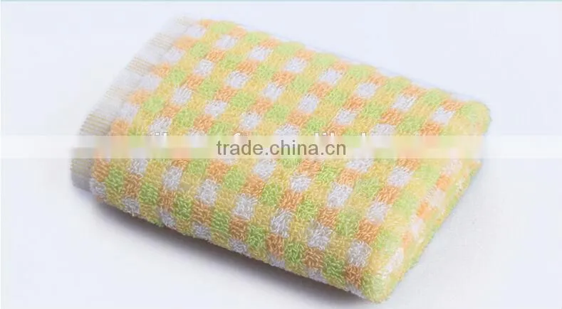 High quality pure cotton yarn dyed colored strip jacquard hand towel wholesale