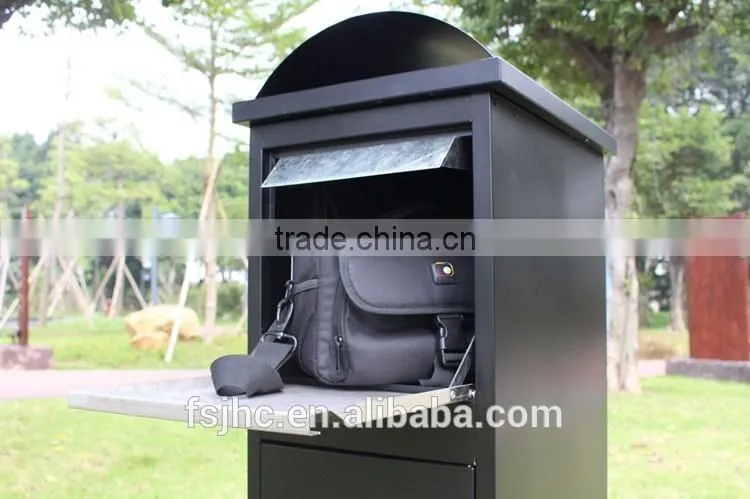 Foshan JHC Large Capacity Outdoor Metal Pillar Mailbox With Two Color Two Size For Garden