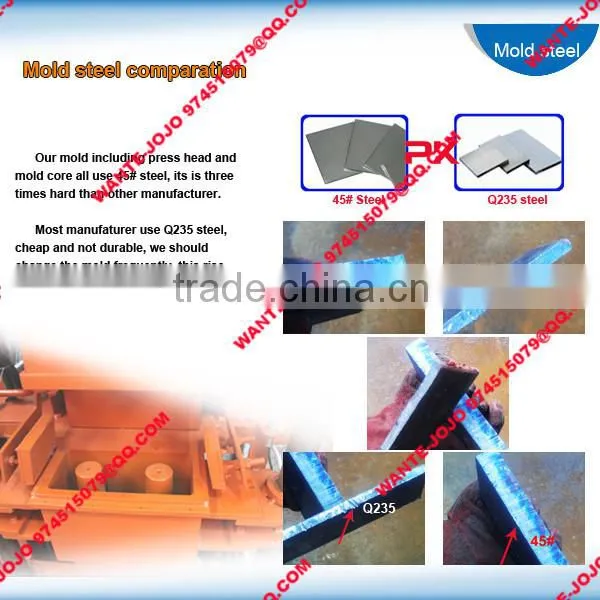 WANTE MACHINERY QT10-15 russia compressed earth brick block machine