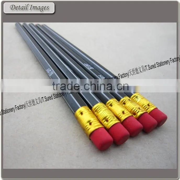7 Inches Wooden HB Pencil With Rubber In Bulk