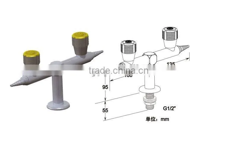 Single way lab fittings gas tap/outlet