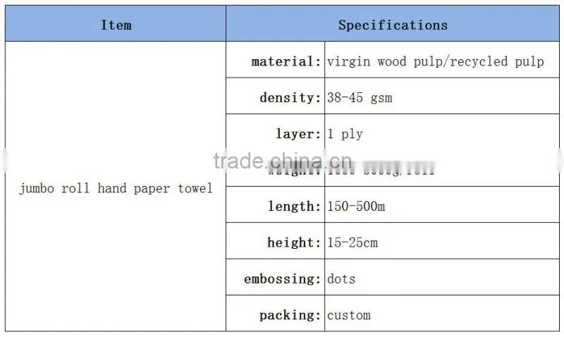 manufacturer factory custom jumbo roll hand paper towel