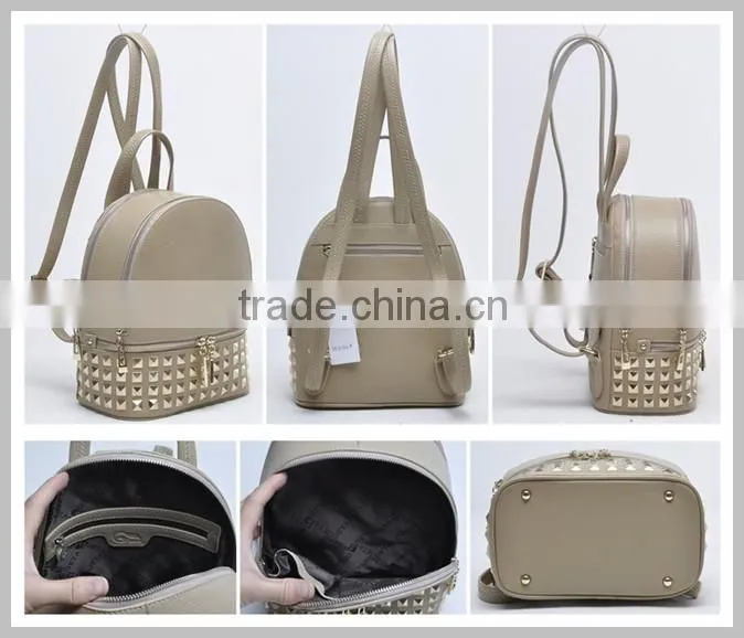 2016 fashion genuine leather backpack for ladies