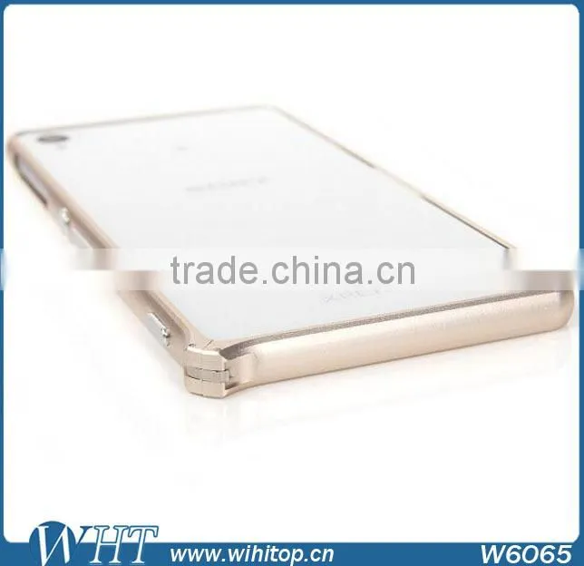 Fashionable Aluminum Bumper Case No Screws For Sony Xperia Z3, Luxury Hard Metal Frame For Xperia Z3