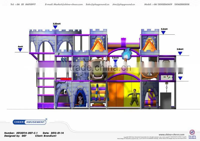 Cheer Amusement Castle themed indoor playground equipment