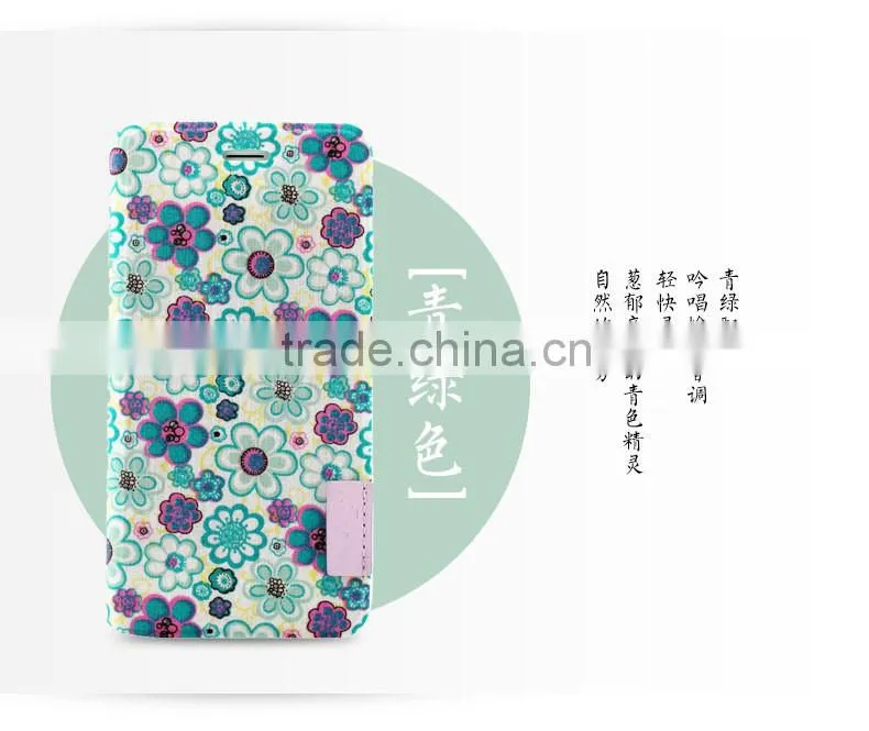 Lovely Floral Leather Case Flip Stand Phone Case With Card Slots For iPhone 6S