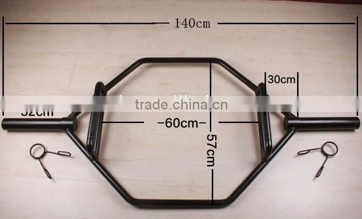 olympic black painting weightlifting hex trap bar