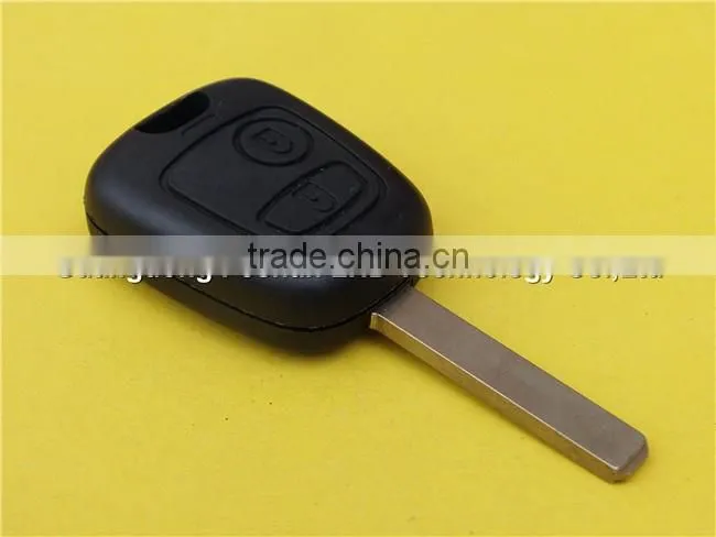 Wholesale 2 button remote key shell for peugeot car key with 307 blade and logo