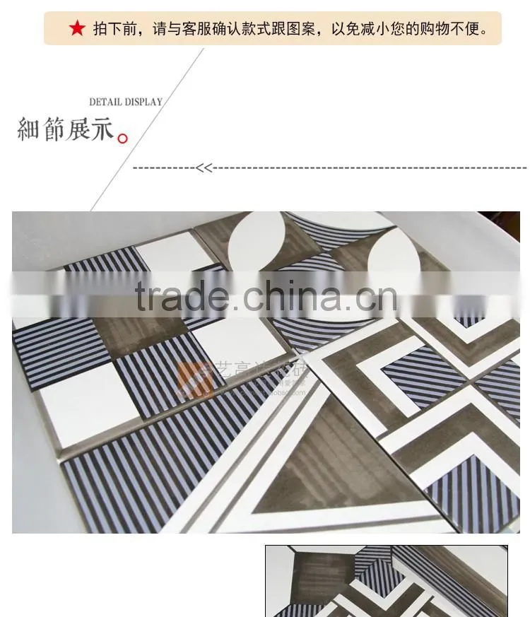 20x20cm porcelain rustic bathroom tile design metal glazed decorative kitchen wall floor tile