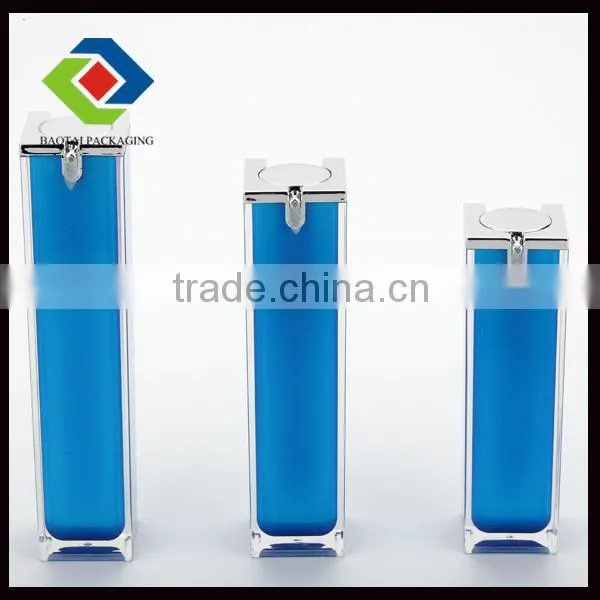 30ml/40ml/50ml Square Plastic Pump bottle for cosmetic packaging