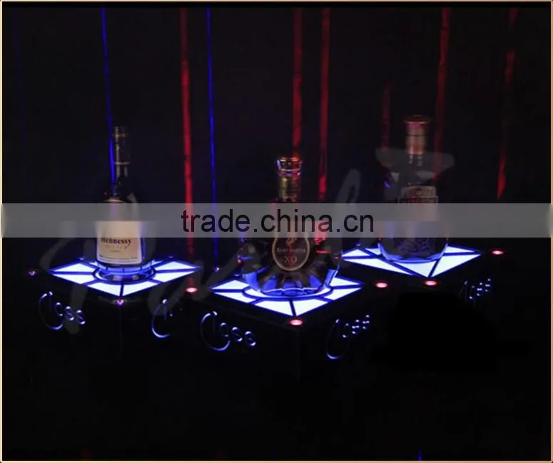 Diamond shape LED laser bottle stand glorifier