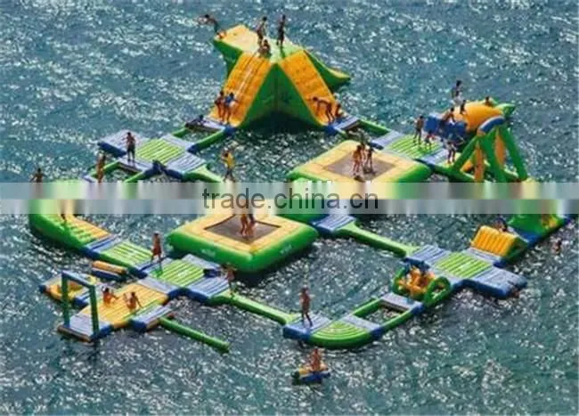 Lanqu inflatable water park with Pool and Slide
