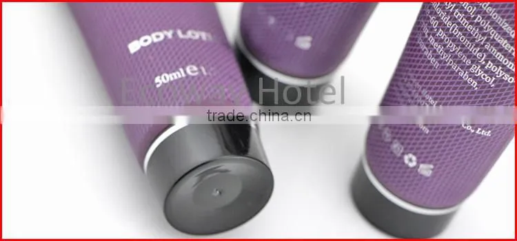 Luxury cosmetic purple screw cap tube with silver hot stamping