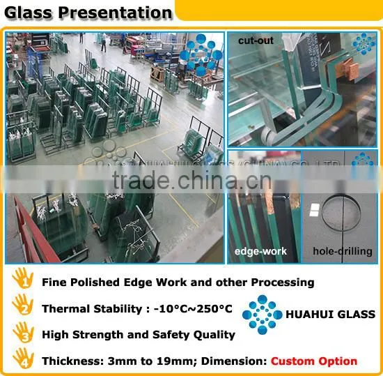 export 12mm clear toughened glass price