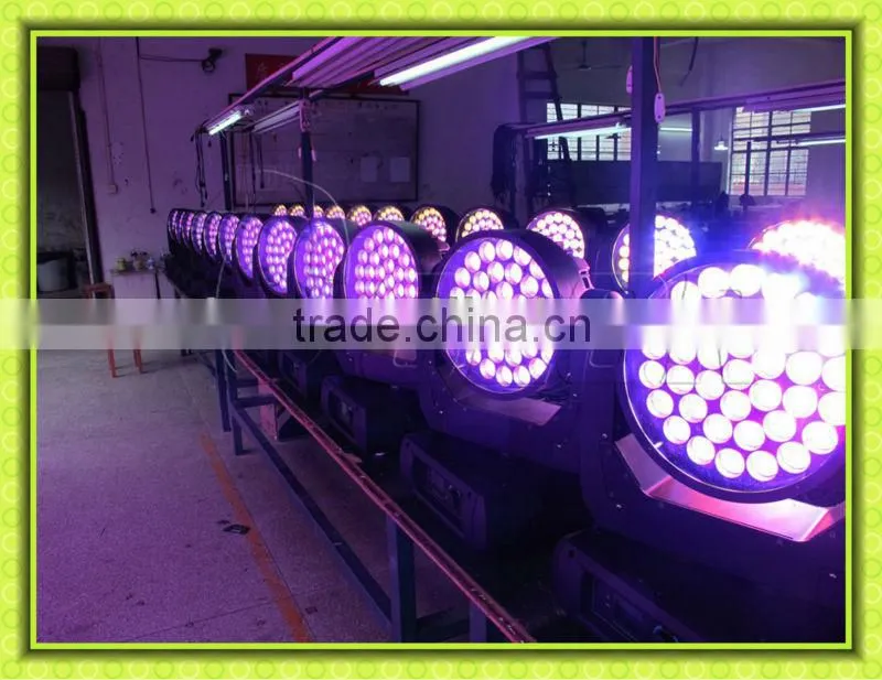 37pcs 12W rgbw 4 in 1 led brightness moving head zoom