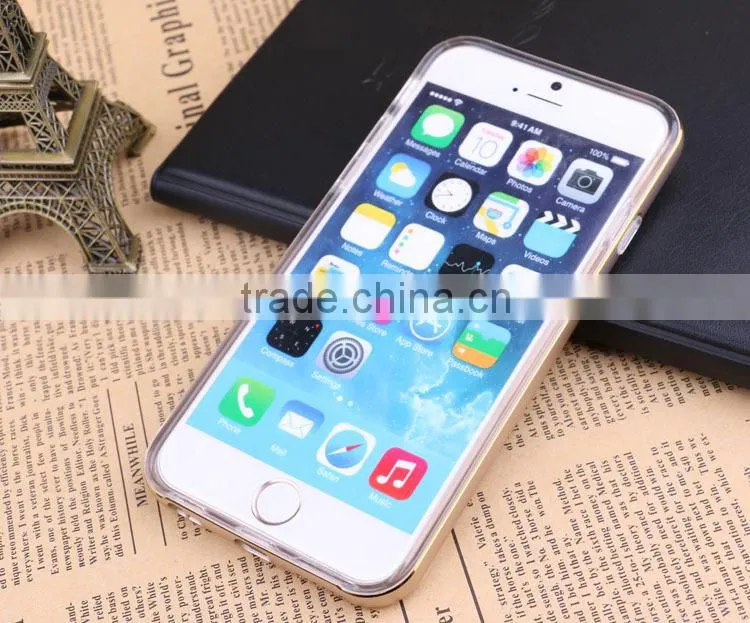ultra-thin tpu cover with bumper frame case for iphone6 phone back cover for iphone mobile back cover