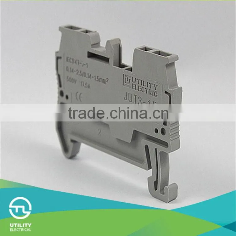 Pcb Spring Contact Type CE VDE UL Two-Lead Through-type Wiring Termianls 1.5mm2 Wire Size Phoenix Material