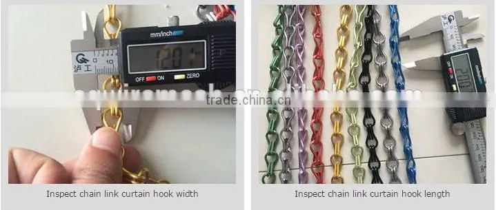 Anodized chain link Curtain / Decorative metal chain link mesh curtain