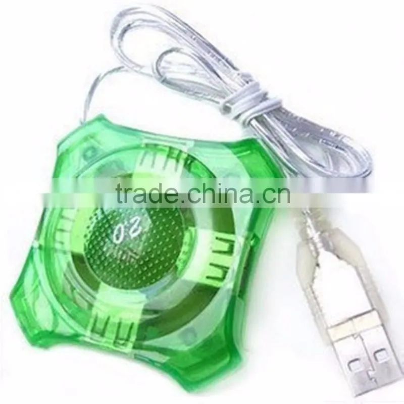 Transparent plum design USB 4 ports usb 2.0 hub for promotions business gifts