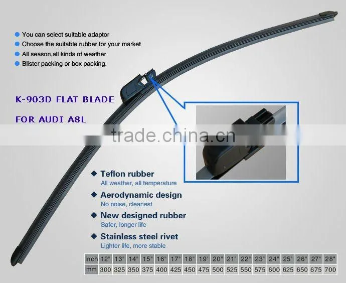 Flat Wiper Blade cover, Windshield wiper blade, frameless wiper blade