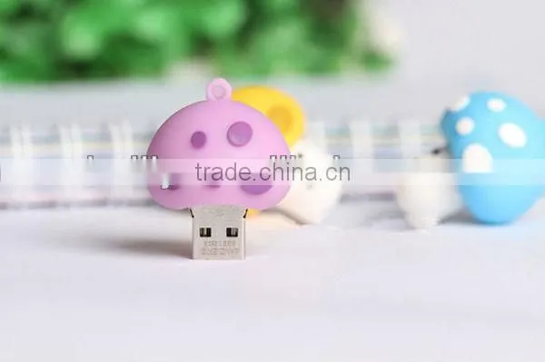 Chinese Factory Colorful Cute Mushroom Shaped Silicone Protective USB Cover