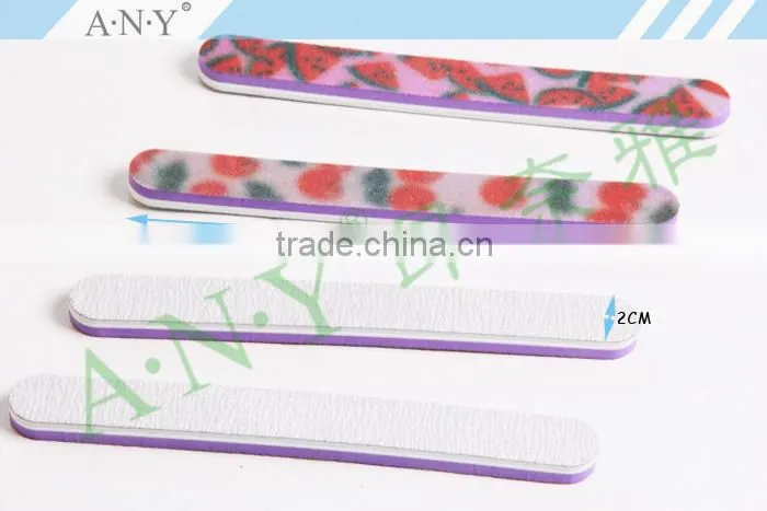 Nail Art Care Rough Sand Wite Paper Plus Sponge Oval Nail File 100/180 Grit