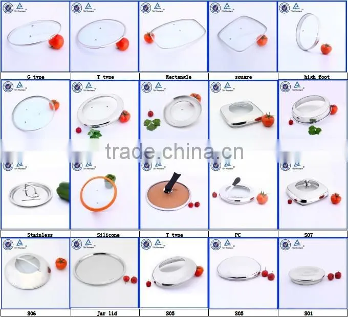 tempered pyrex usual dome glass lids