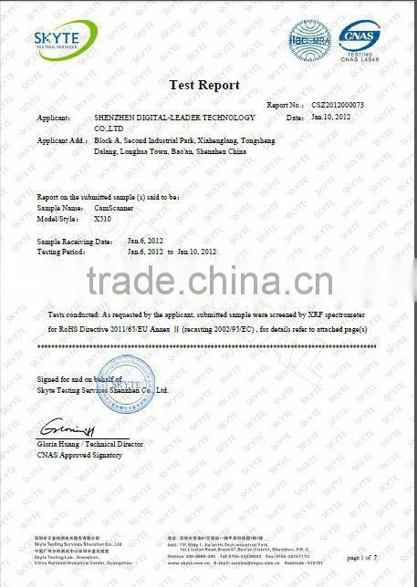 Trade asssurance supplier 5 megapixel USB document Scanner