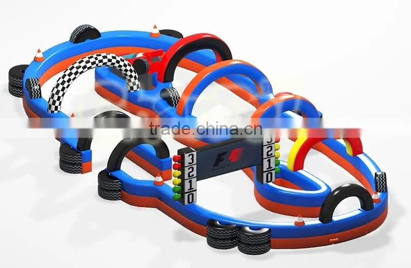 2016 Outdoor inflatable giant speedyway Go Kart race track for sale