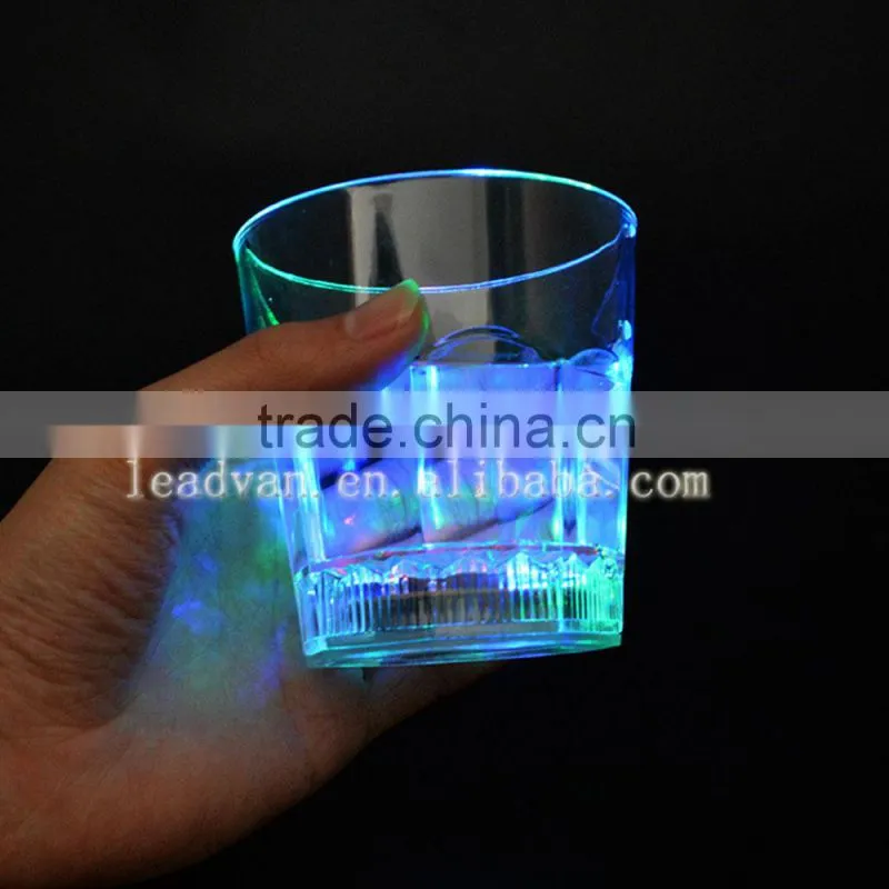 Factory direct water induction Colorful flash light emitting octagonal cup whiskey cup wedding bar birthday party supplies