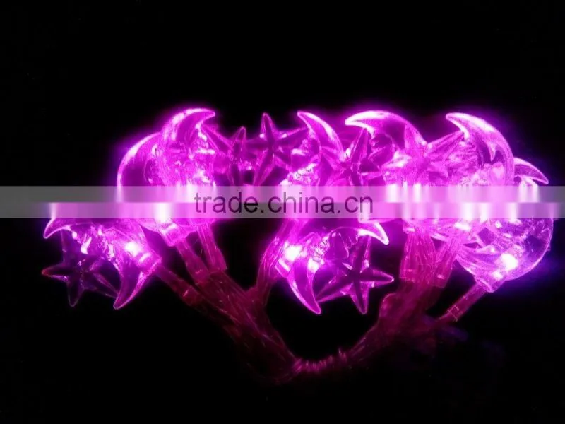 10L led battery moon and star light led christmas string light