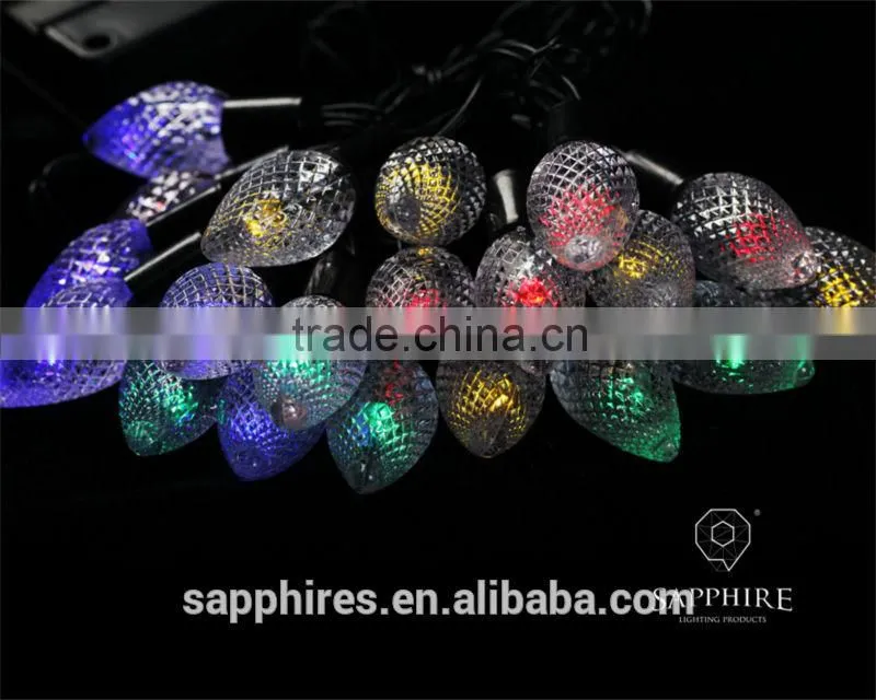 battery operated LED string lights with strawberry