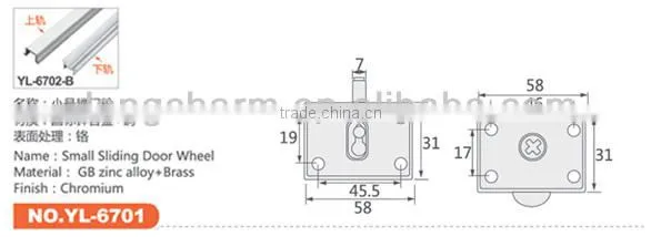 Longcharm suppliers small sliding door wheels steel sliding door rollers wheel