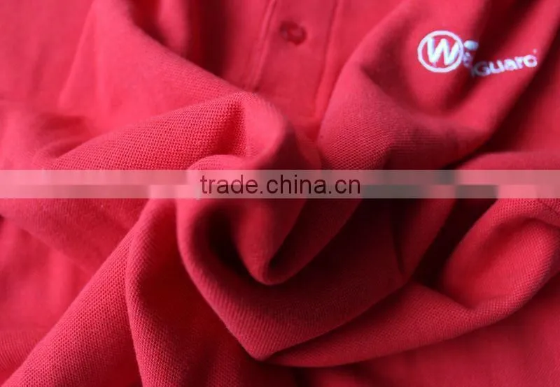 Custom Red Color polo t shirt with your own logo ,one color logo t shirt