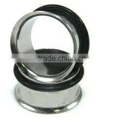 White howlite saddle ear plug