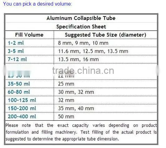 10ml aluminum cosmetic tube