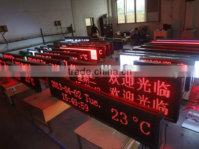 Canada---Programmable DIP moving message panel red outdoor p16/p20/p12/p10 single color led sign display screen board