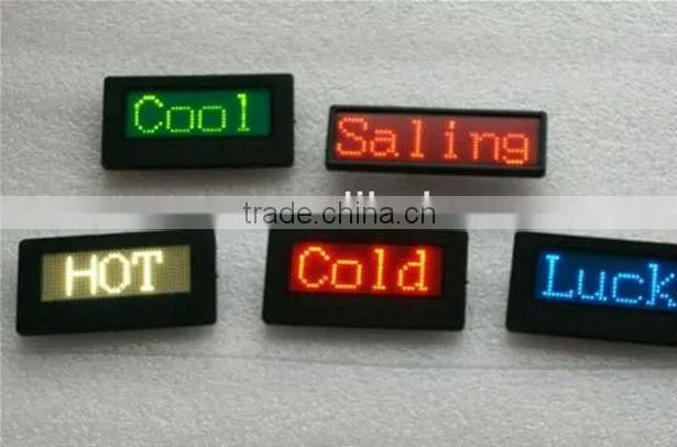 CE&RoHS approved LED Badges 48x12 pixel rechargeable led name tag