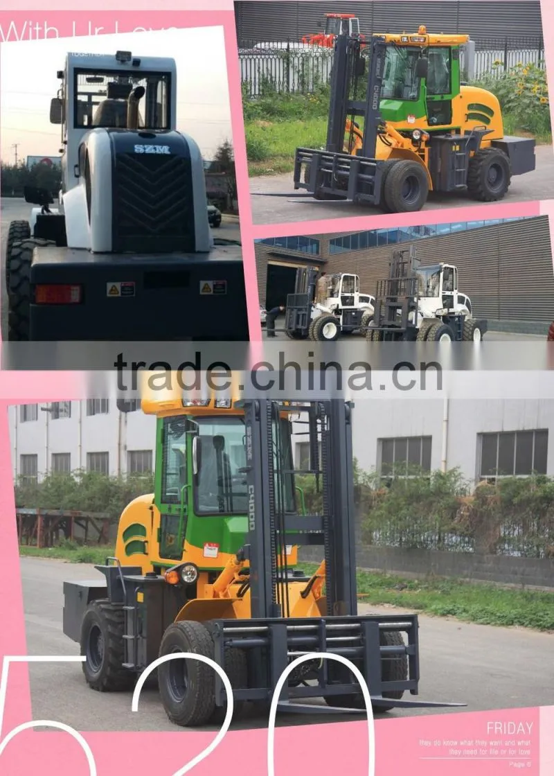 Diesel Rough Terrain Forklift 4*4 4 Way Forklift