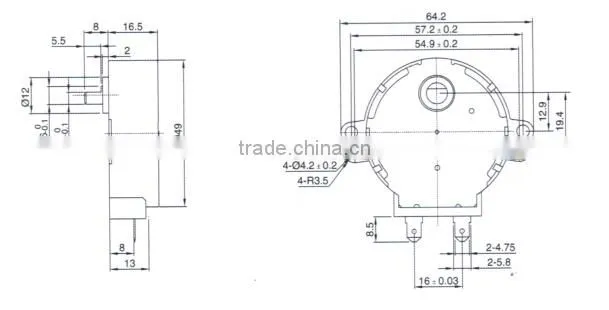 high torque 50TYZ420- AC1 small Synchronous Motor 120v 220v with high efficient