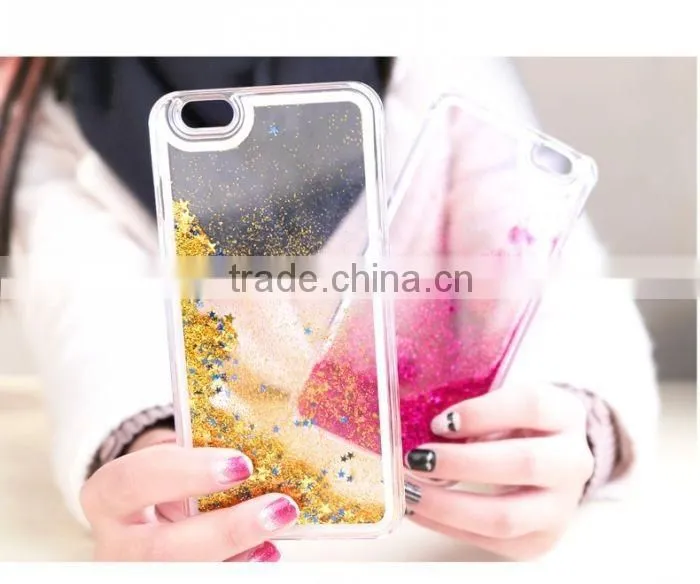 New Bling Stars Quicksand Designed Back Phone Case Cover for iphone 6 plus 4.7 5.5