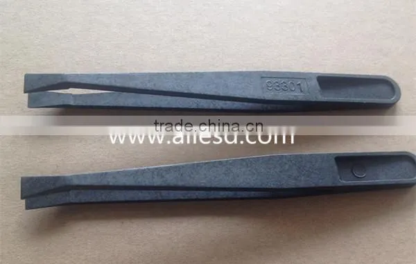High Quality Cleanroom Black Plastic Conductive Tweezer