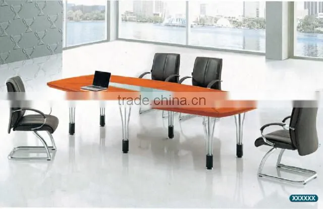 2015 newest style wood conference table with metal leg