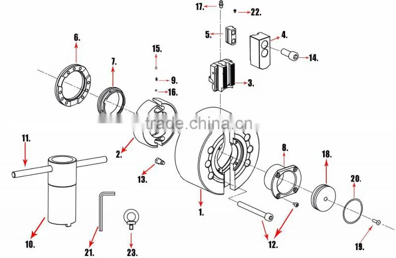 5 inch 2 Jaw Through-hole High Clamping Accuracy Hydraulic Power Lathe Chuck